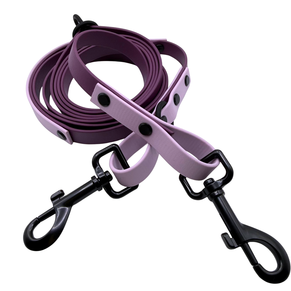 4-in-1 Biothane Leine Aubergine/Flieder