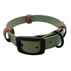 Biothane Halsband Foggy Grün/Hellbraun