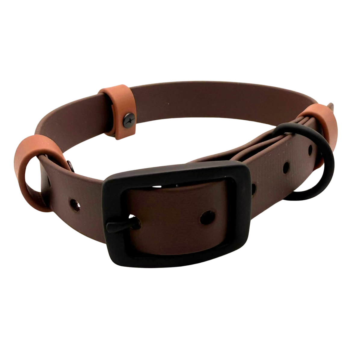 Biothane Halsband Dunkelbraun/Hellbraun