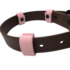 Biothane Halsband Dunkelbraun/Rose
