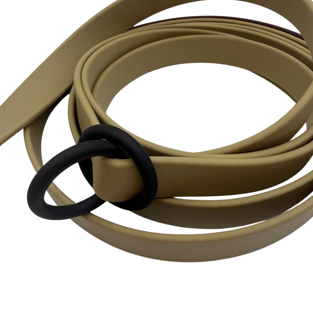 4-in-1 Biothane Leine beige/dunkelbraun