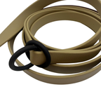 4-in-1 Biothane Leine beige/dunkelbraun