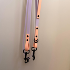 4-in-1 Biothane Leine flieder/peach