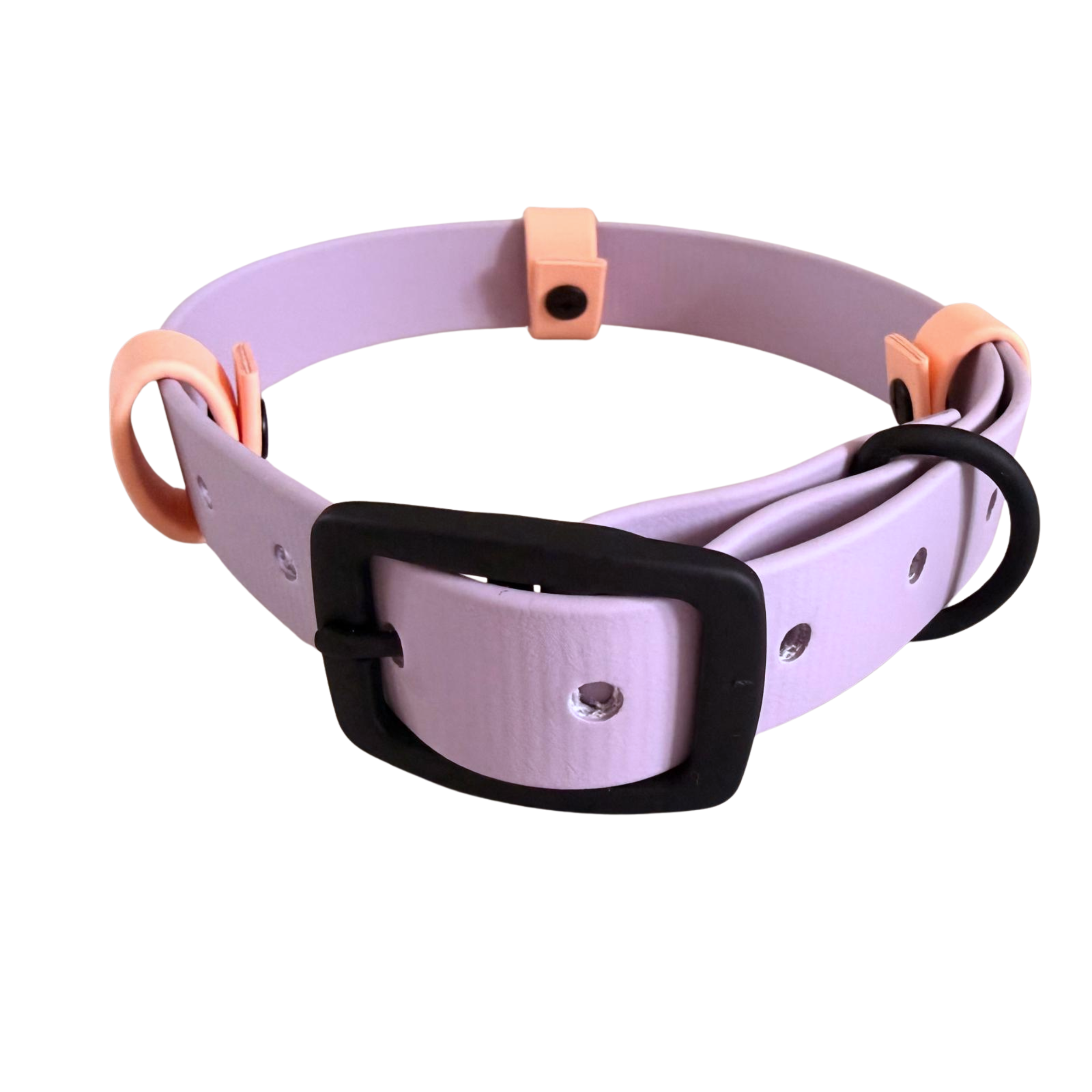 Biothane Halsband Flieder/Peach