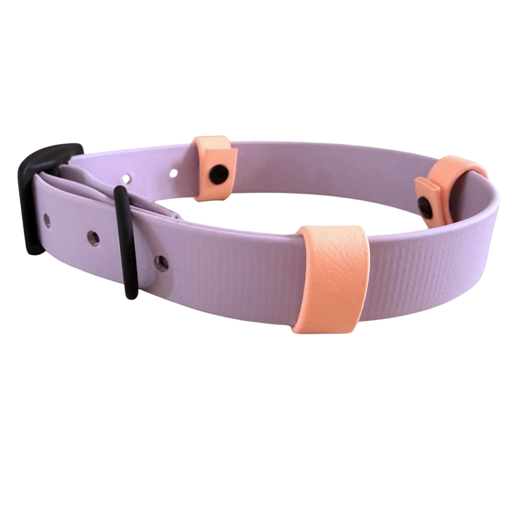 Biothane Halsband Flieder/Peach